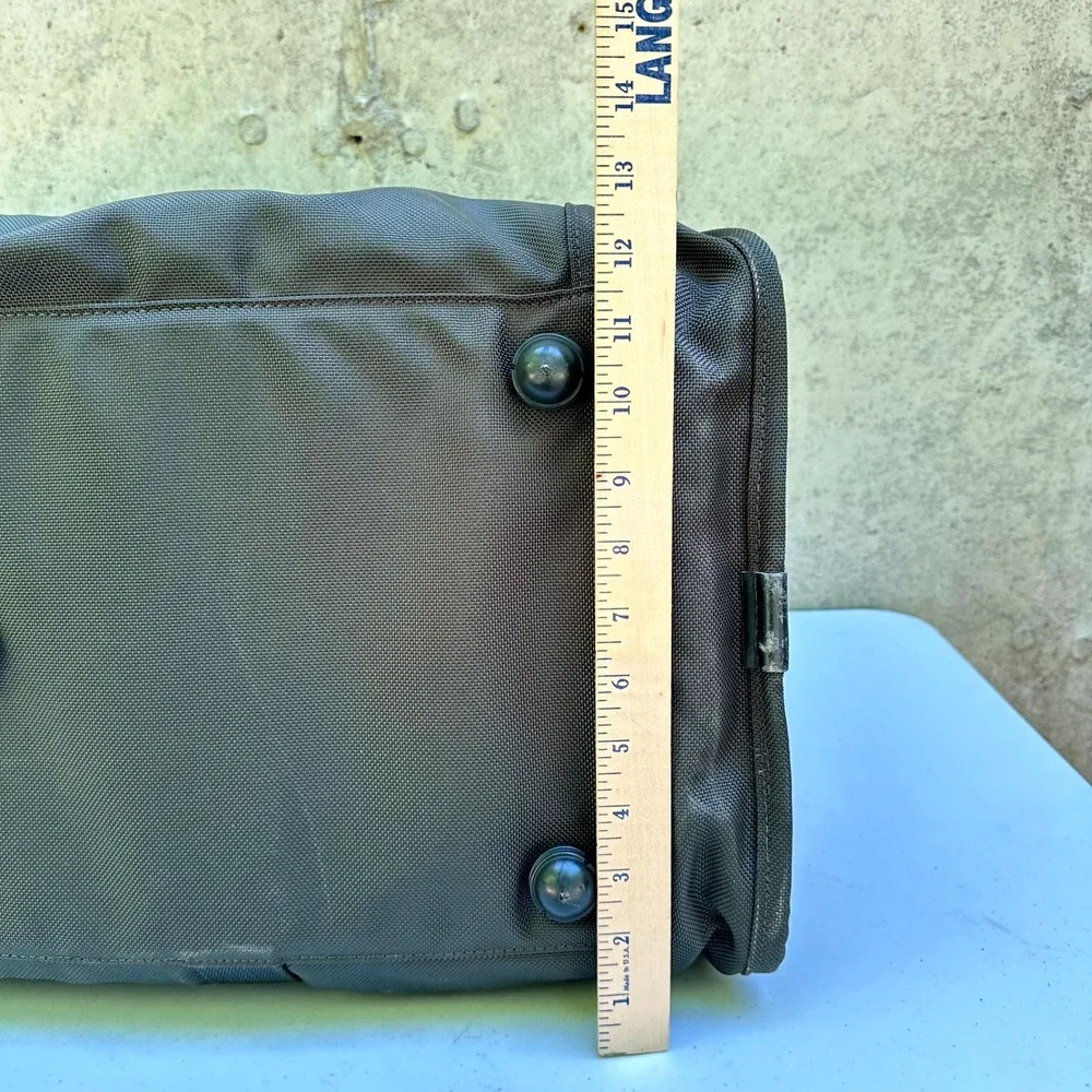 Tumi Large Duffel Bag Alpha Ballistic Nylon Green Travel Weekender Monogrammed